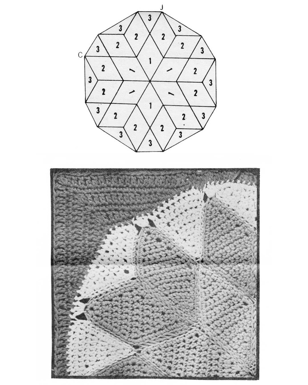 Crochet Diamond Motif Pillows Design 956