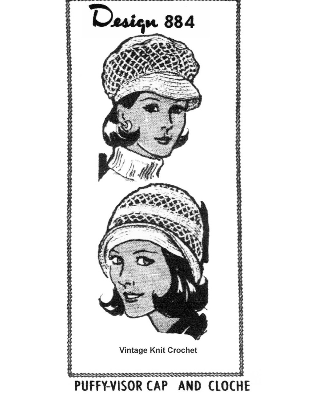 Easy Crochet Newsboy Hat Pattern Design 884