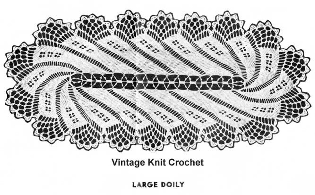 Crochet Pinwheel Mats Pattern Illustration for Design 7183