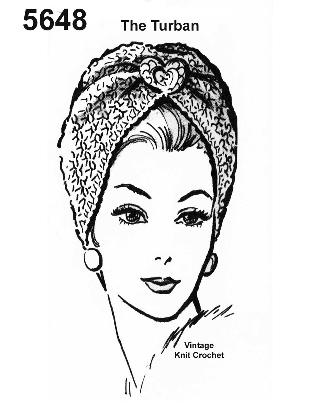 The Turban, Crocheted Hat Pattern No 5648