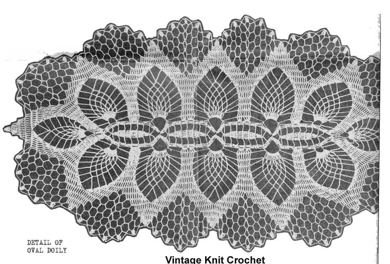 Oval Runner Doily Pattern Illustration for Design 3551