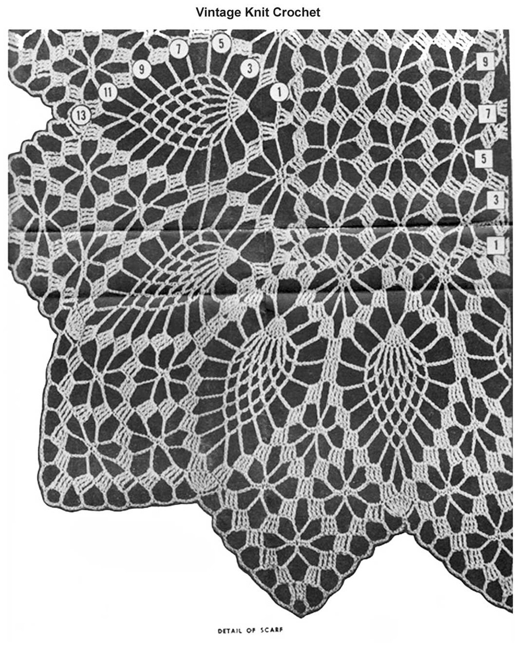 Spiderweb Crocheted Runner Pattern Illustration, Mail Order 3075