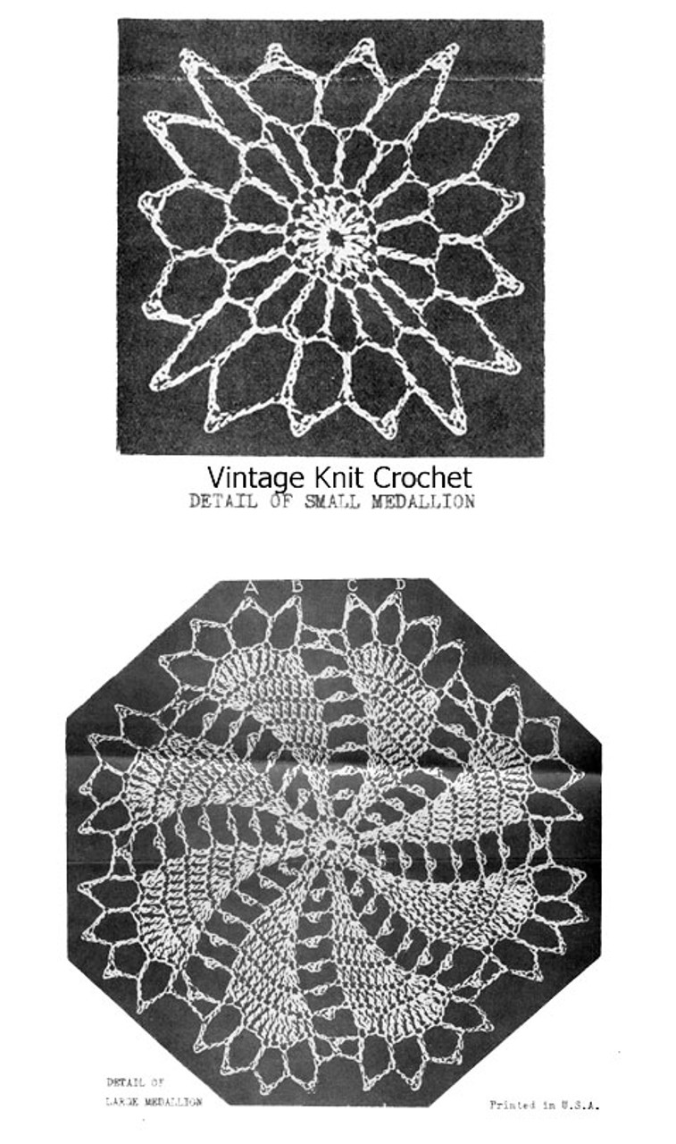 Pinwheel Motif Crochet Pattern Illustration for Alice Brooks Design 6118