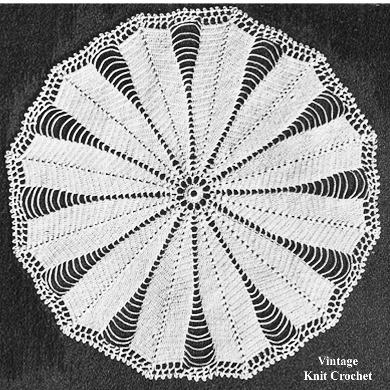 Easy Windmill Crochet Doily Pattern