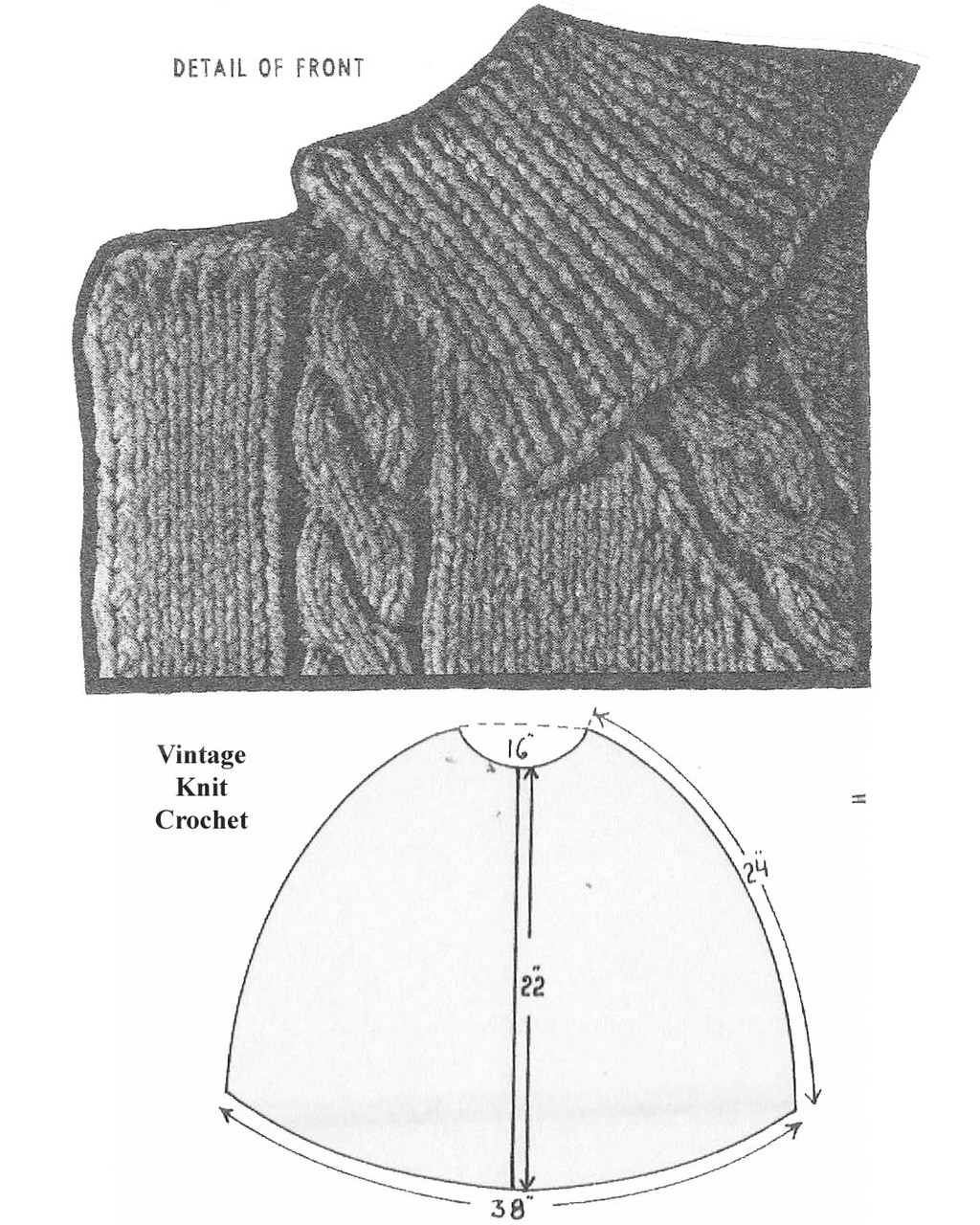 Knitted Cable Cape Pattern Thigh Length Fringed Design 556 knitted-cable-cape-pattern-thigh-length-fringed-design-556