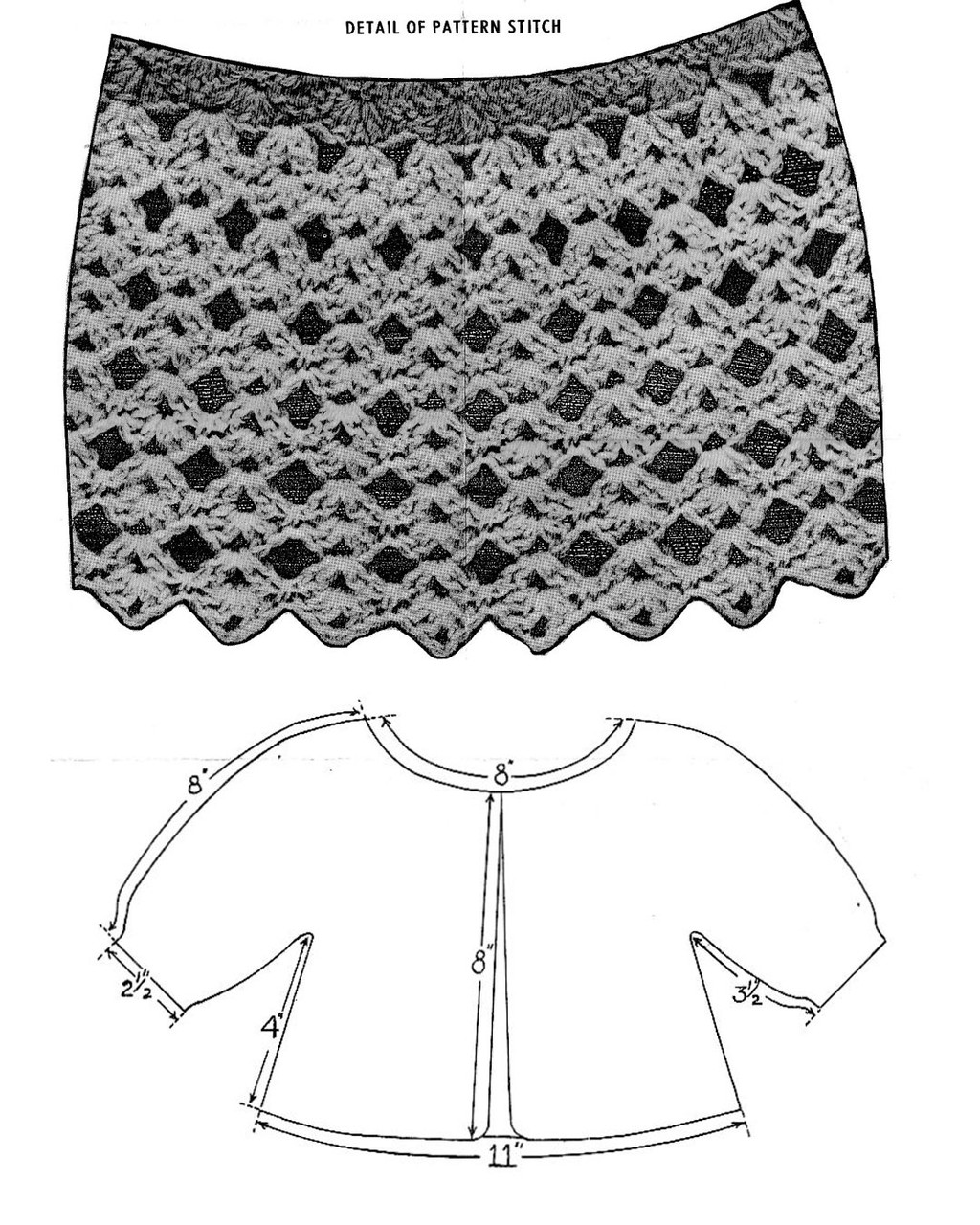 Crochet Shell Stitch Baby jacket Illustration Laura Wheeler Design 926