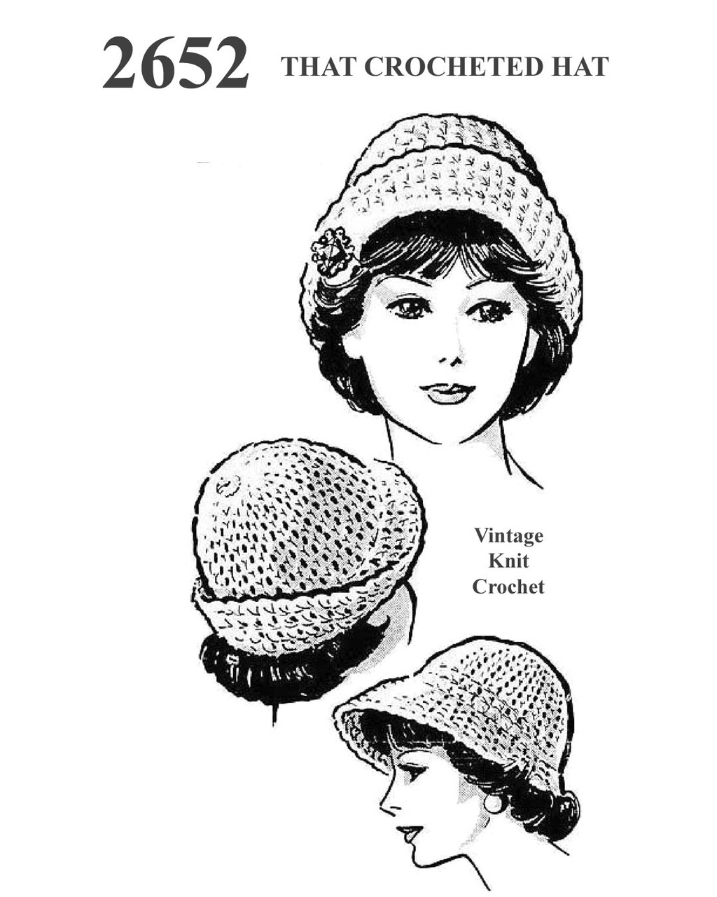 Vintage crochet clothe pattern No 2652, Anne Cabot