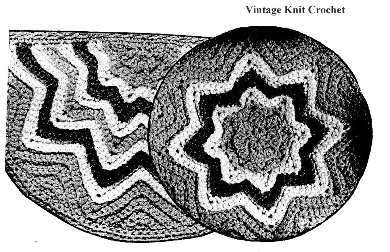 Crochet Hat Bag zigzag pattern stitch illustration for Design 695