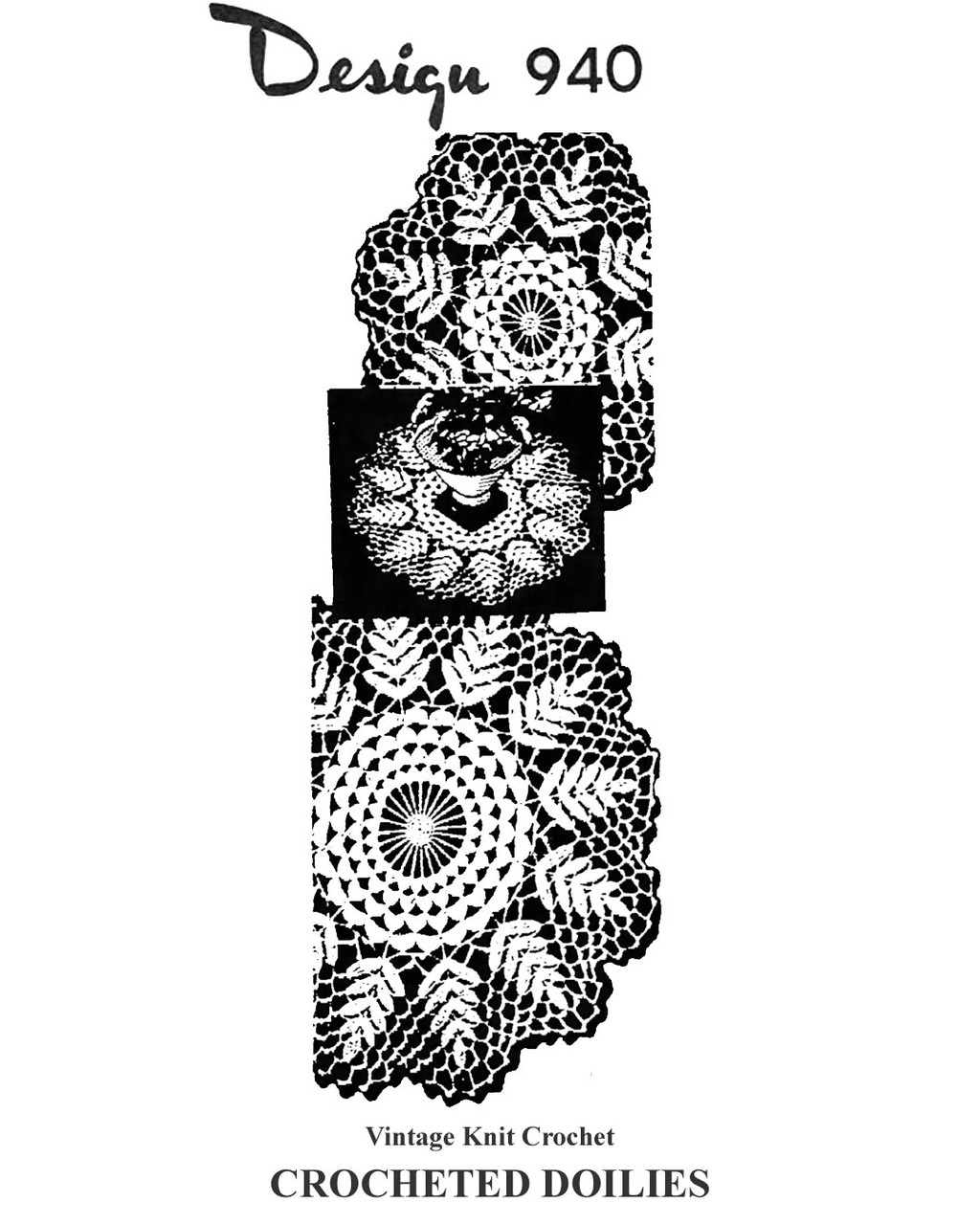 Vintage Fern Doilies Crochet pattern Mail Order Design 940