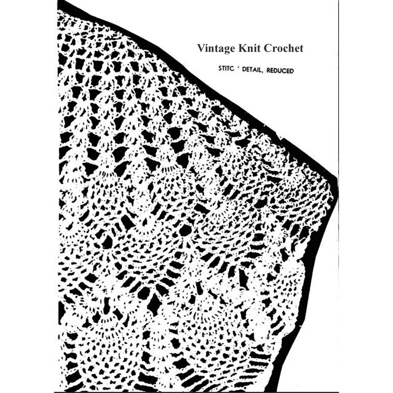 Pineapple Capelet Crochet Pattern Stitch Illustration for Mail Order No 657