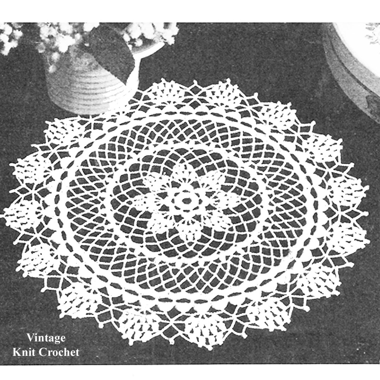 Star Crochet Doily Pattern with pineapples