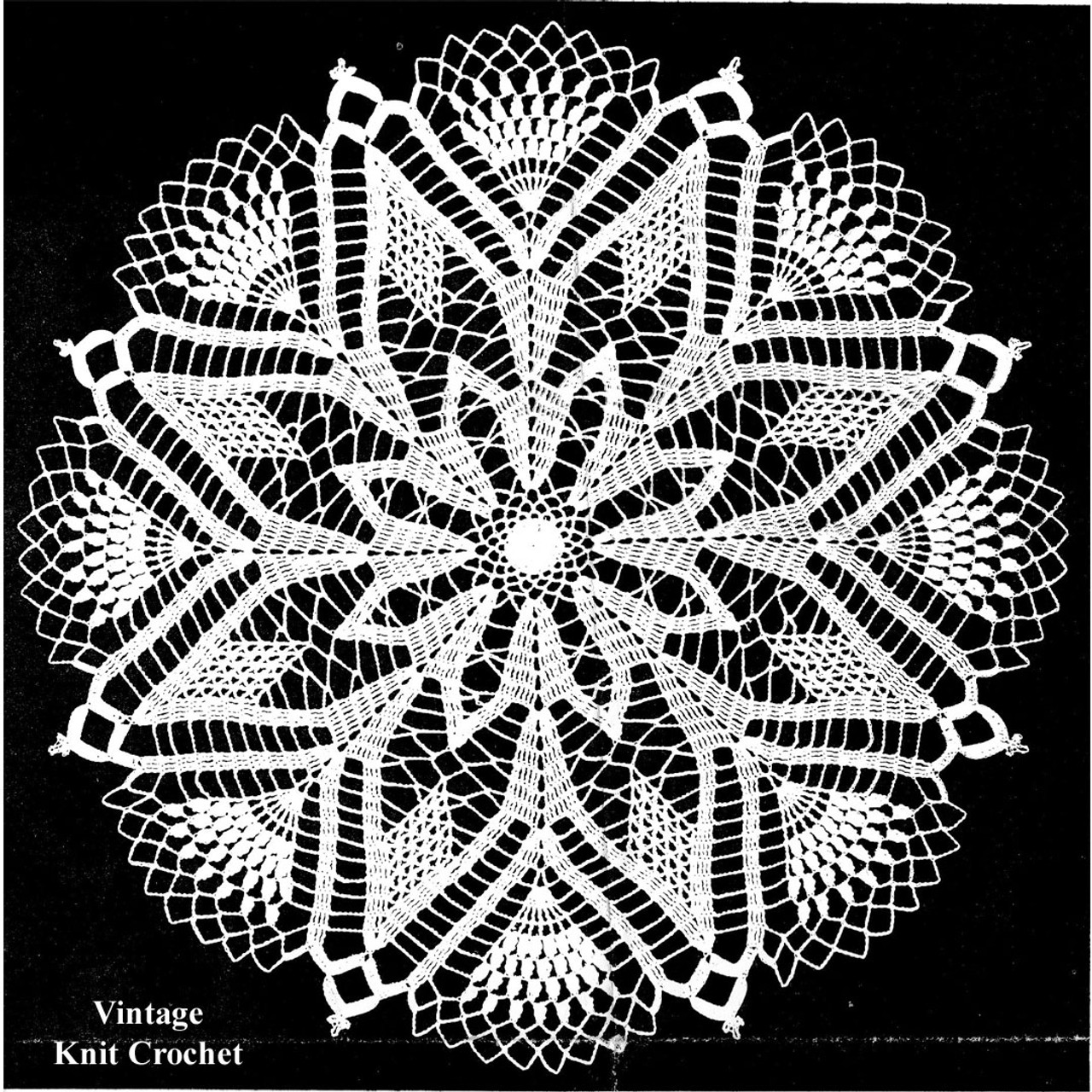 Crochet three dimension doily pattern