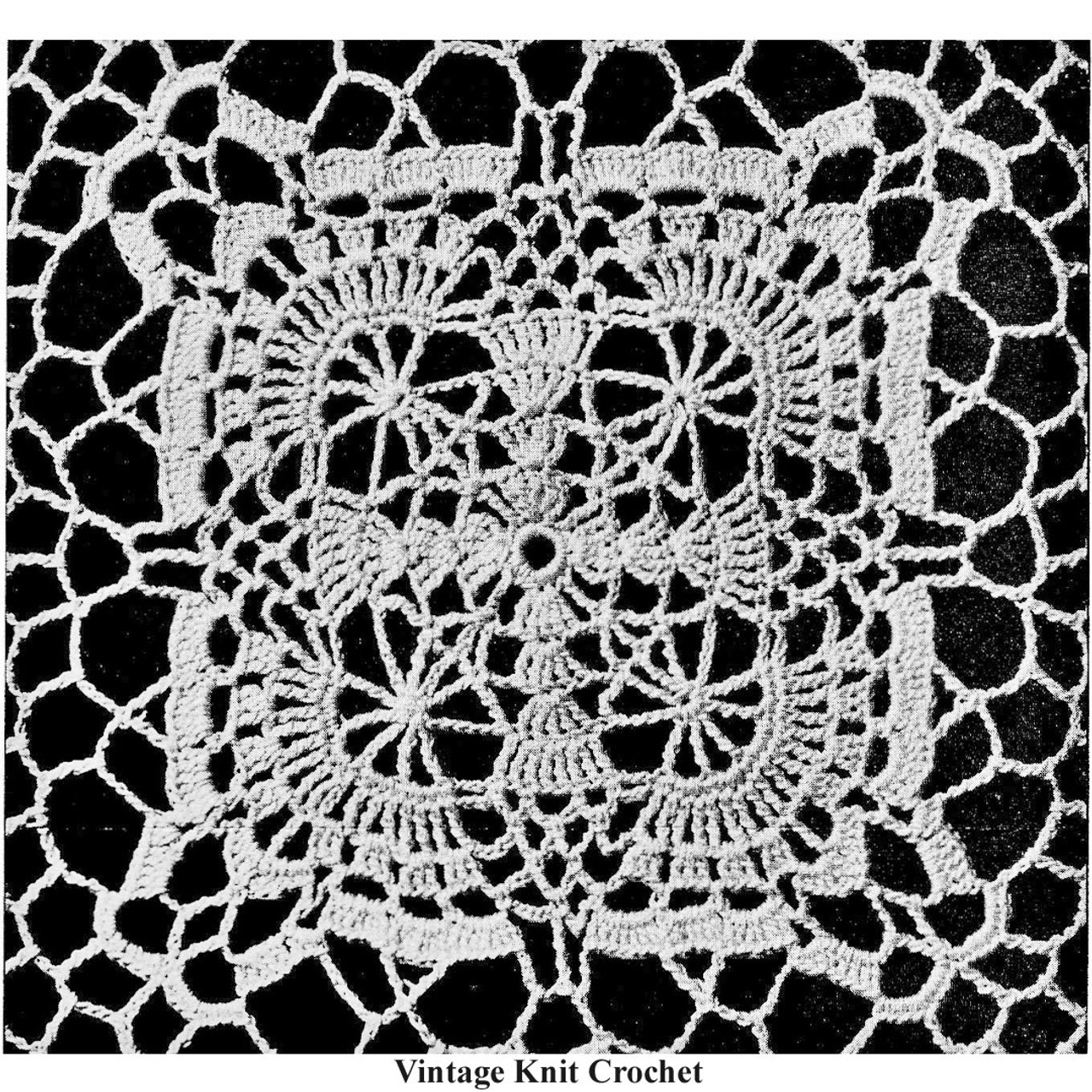 Crochet Square Motif for doily center