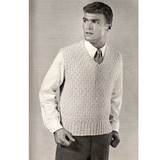 Mens Free Knit Pullover Vest PDF Pattern