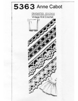 Crochet Edgings Patterns, linen clothing, Anne Cabot 5363