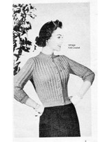 Vintage Yoked Cardigan Knitting Pattern