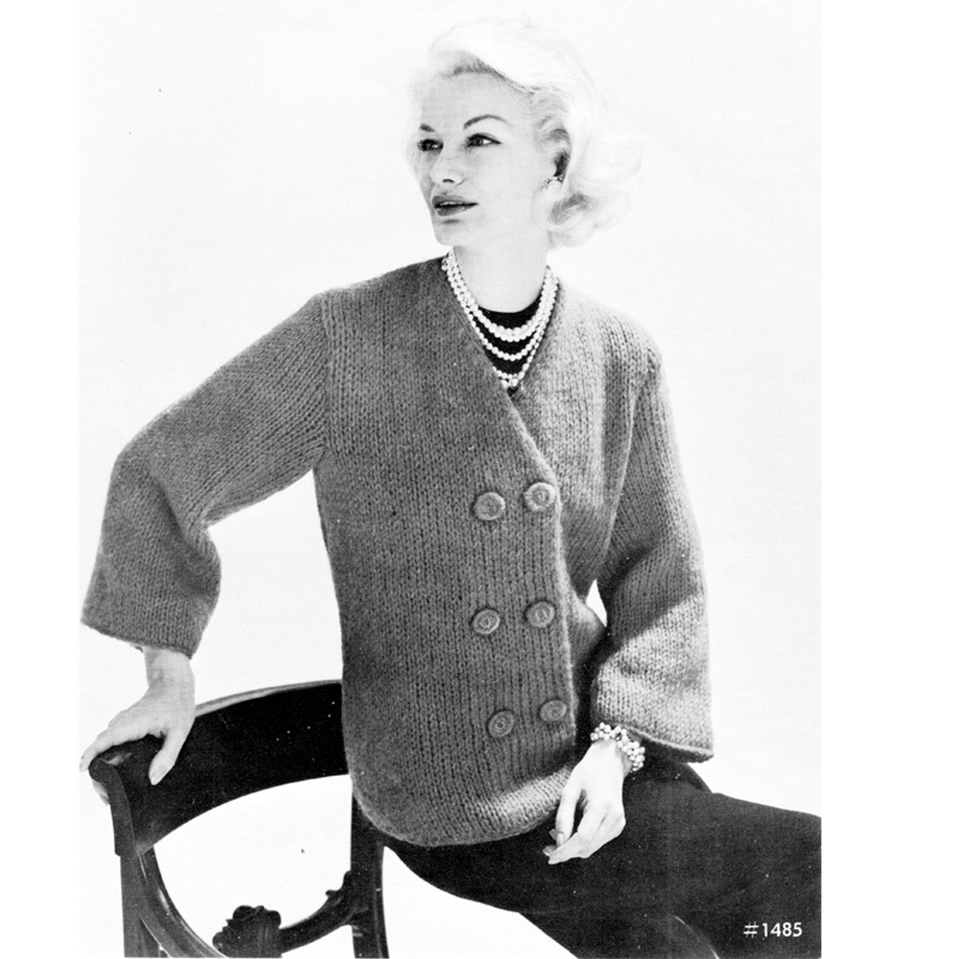 Chic Double Breasted Knitted Jacket Pattern