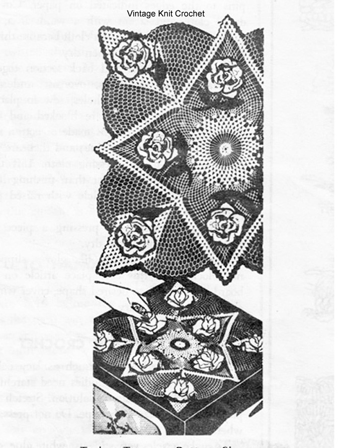 Rose Crocheted Cloth Pattern Design 808