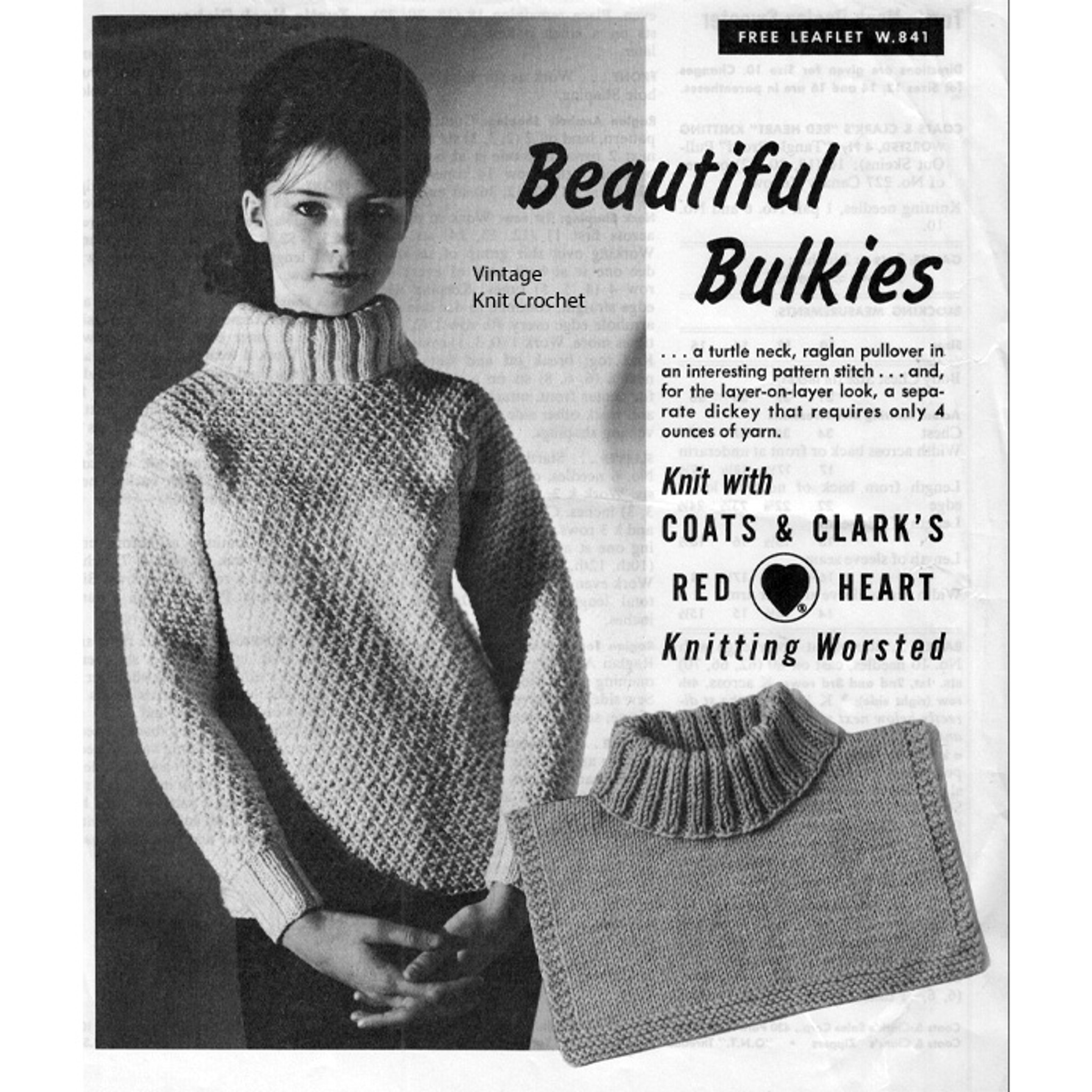 Knitted Cowl Neck Bulky Sweater Pattern