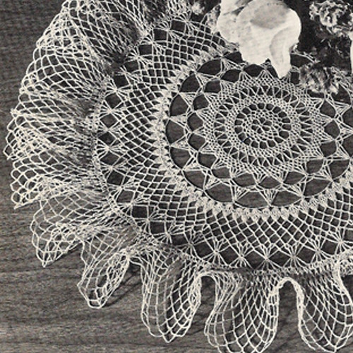 Lacy Ruffled Summer Breeze Crochet Doily PDF Pattern
