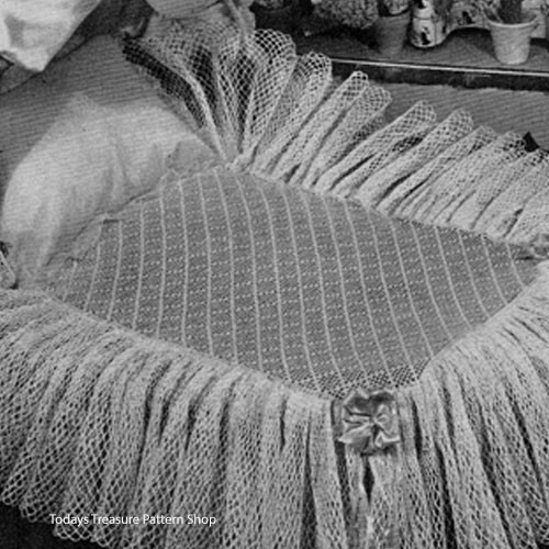 Vintage Crochet Mesh Bassinet Cover Pattern