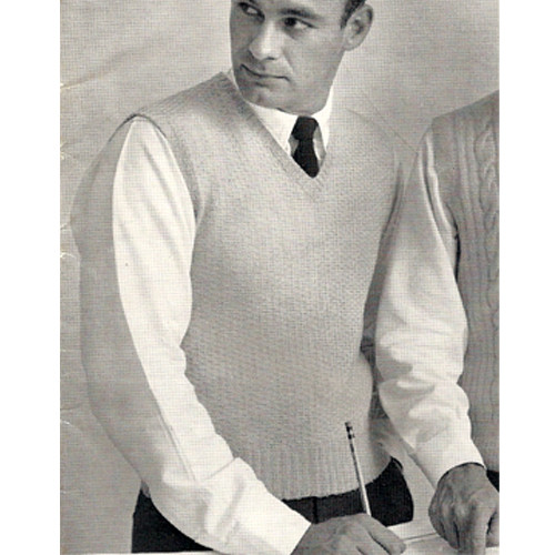 Mens Sweater Vest Knitting Pattern