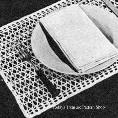 Crochet Mesh Mats Pattern, Three Sizes