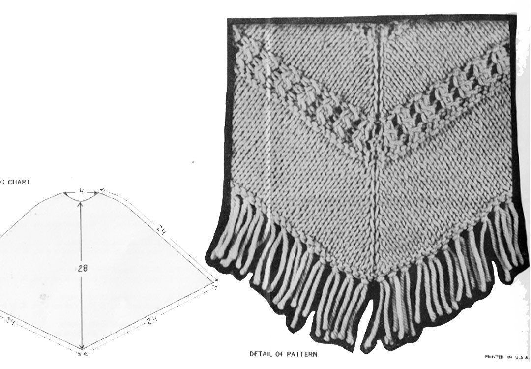 15+ Knitting Poncho Design Knitted Poncho Pattern in Cable and Stockinette Stitch, Laura Wheeler 945