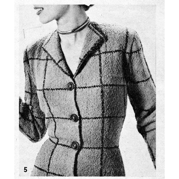 Suit Jacket Pattern Example Knitted Tuxedo Suit Coat Jacket Skirt Pattern