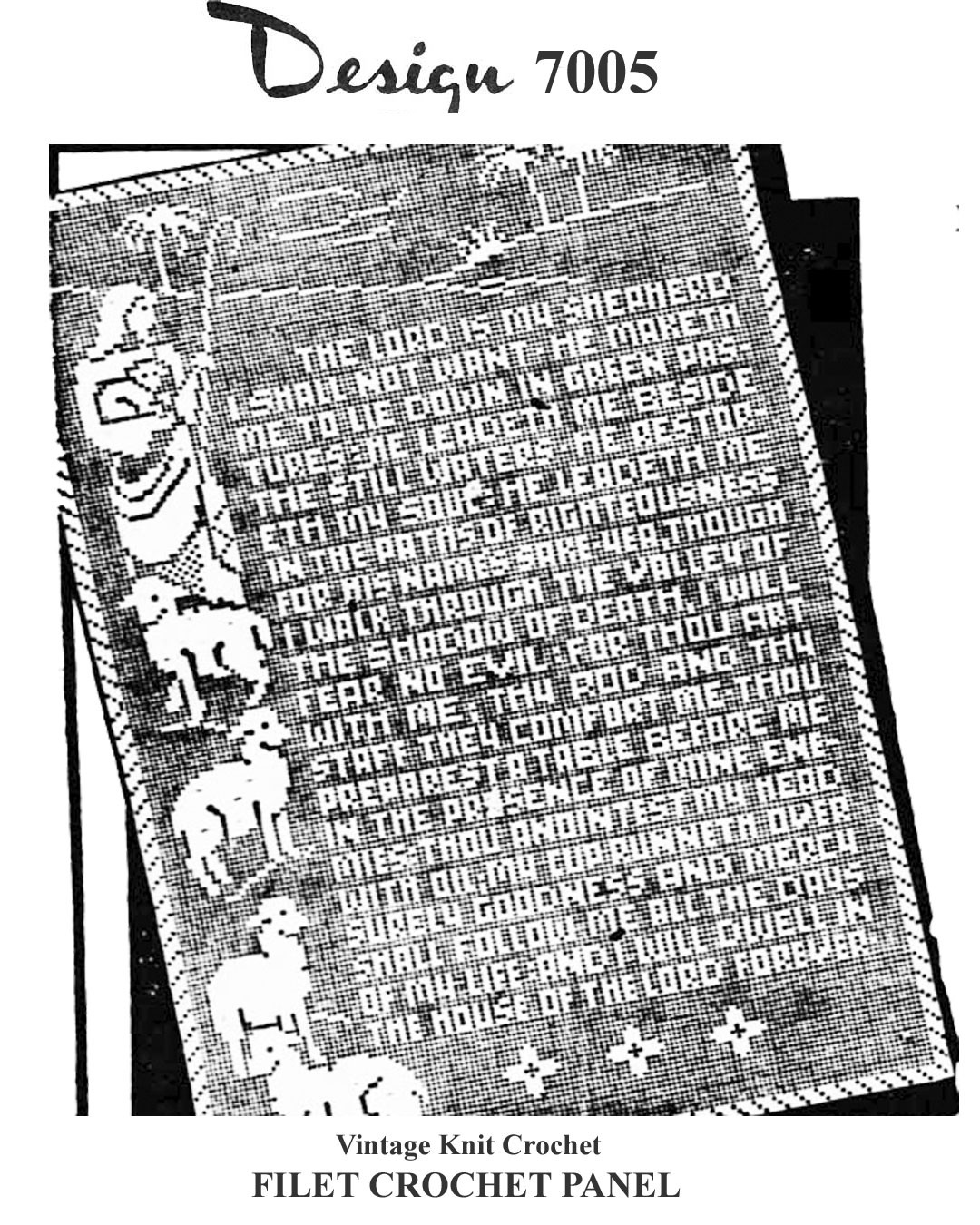 The Lord's Prayer in Filet Crochet Pattern, Mail Order 7288