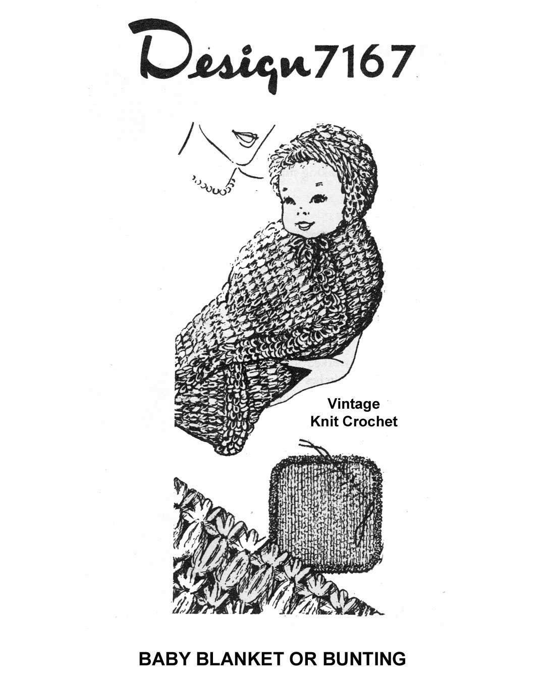 Crochet Baby Bunting Blanket Pattern Alice Brooks Design 7167