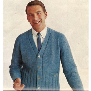 Mens Ribbed Cardigan Knitting Pattern