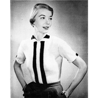 Vintage Knitted Nylon Blouse Pattern