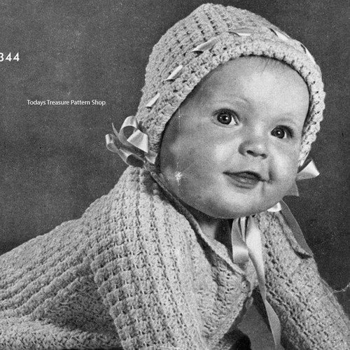 Waffled Baby Set Crochet Pattern 