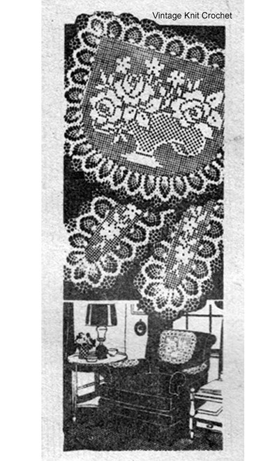 Pineapple Border Filet Crochet Doily Patter, Laura wheeler 813