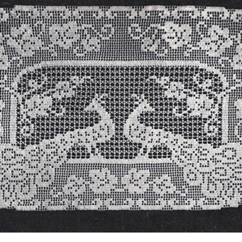 Lily Mills Peacock Runner Pattern in Filet Crochet 