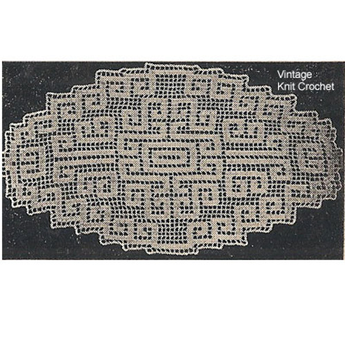 Workbasket Filet Crochet Bread Cloth Pattern 
