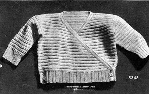 Vintage Baby Surplice Sweater Pattern 