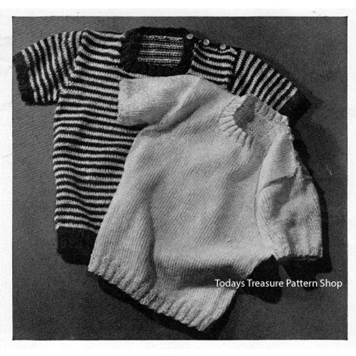 Toddler Striped Knitted Pullover Pattern 