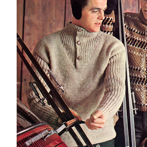 Victorian Print Pullover Sweater Knitting Pattern