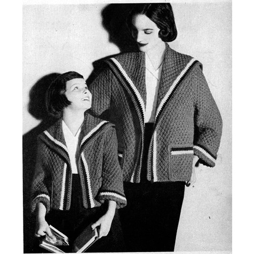 Girls Large Coat Coat Knitting pattern 