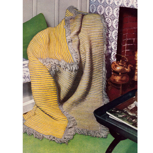 Vintage Crochet Reversible Afghan Pattern 