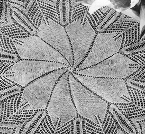 Pinwheel Knitted Centerpiece Doily Pattern 