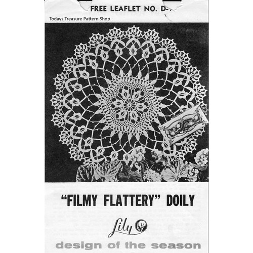 Vintage Floral Crochet Doily Pattern Flimy Flattery