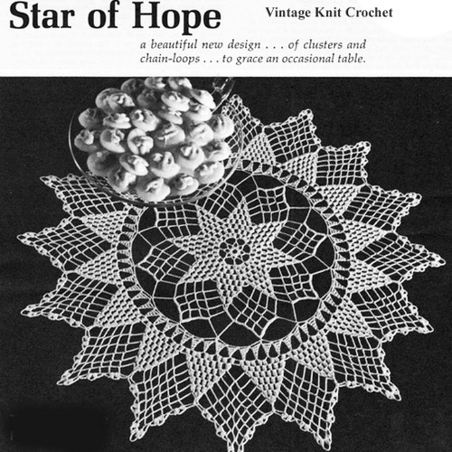 Coats Leaflet No C-951 Star of Hope Doily Pattern
