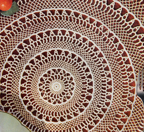 Vintage Diadem Crocheted Doily pattern from Coats & Clarks