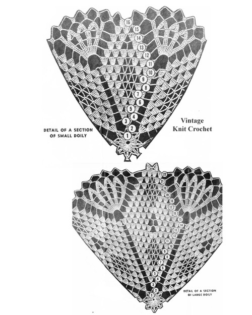 Vintage Star Crochet Doilies Pattern Illustration