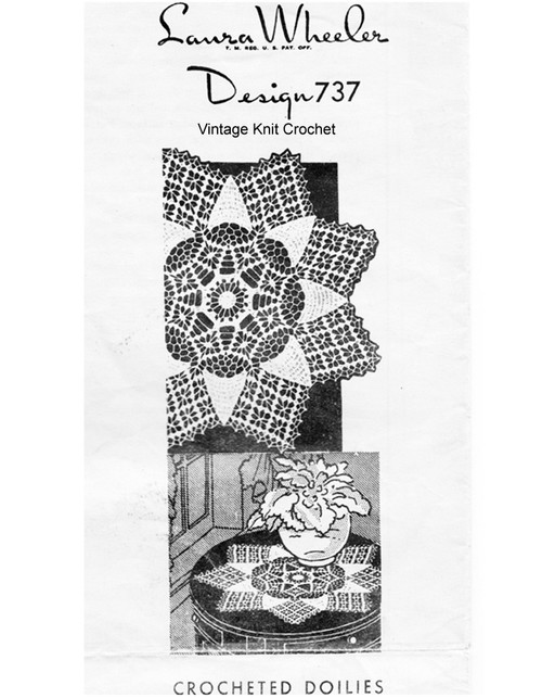 Crochet Spiderweb Doily Pattern, Mail Order 737