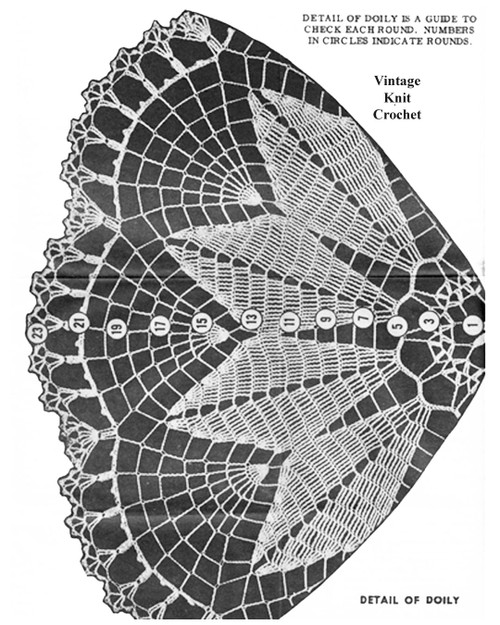 Crochet Poinsettia Doily Pattern Illustration Design 550