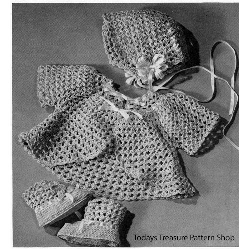 Vintage Baby Set Crochet Pattern 